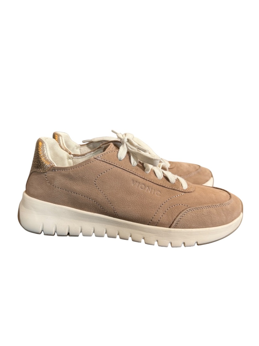 Vionic Uptown Sneakers in Beige, Size 7.5